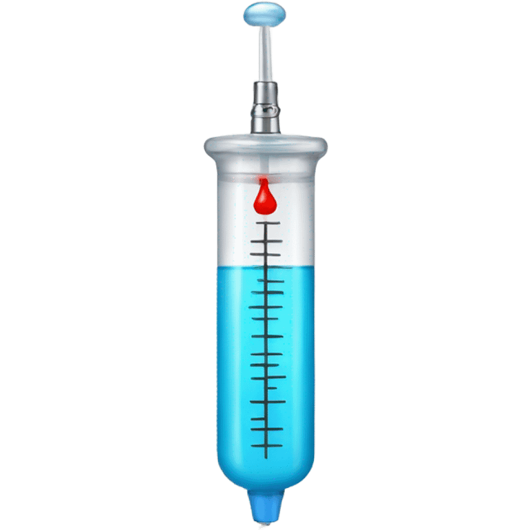 Syringe with a smiling face  emoji