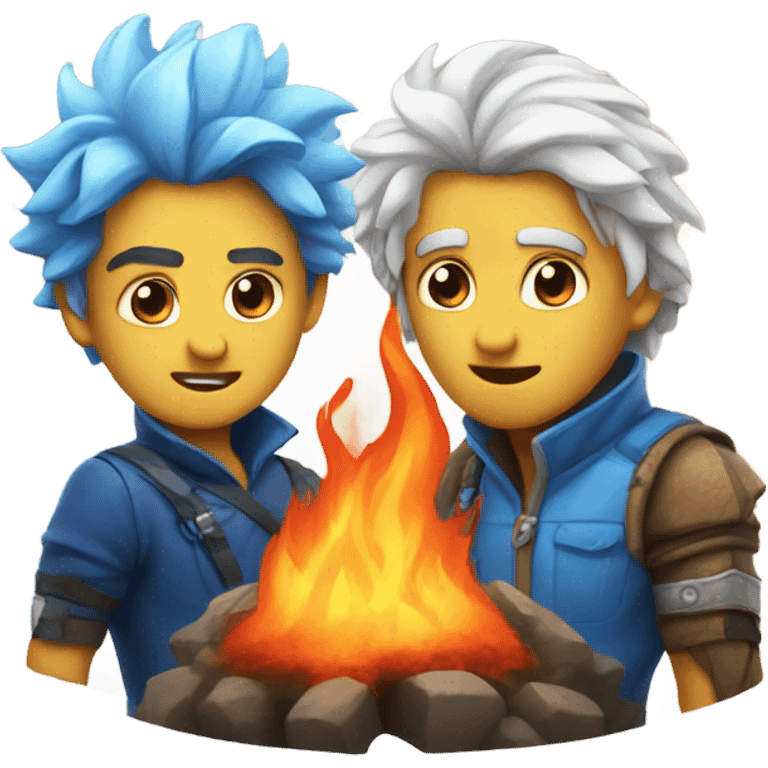 Fire and ice emoji