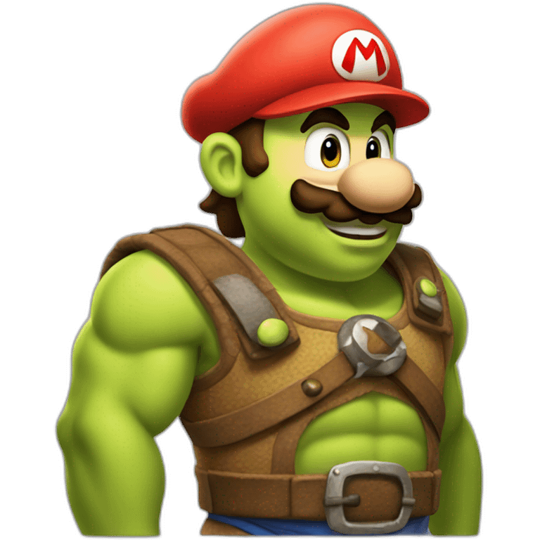 Mario as shrek emoji