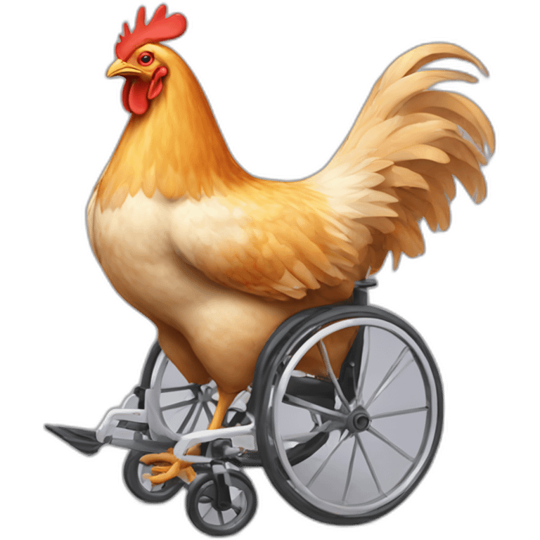 chicken on wheelchair emoji