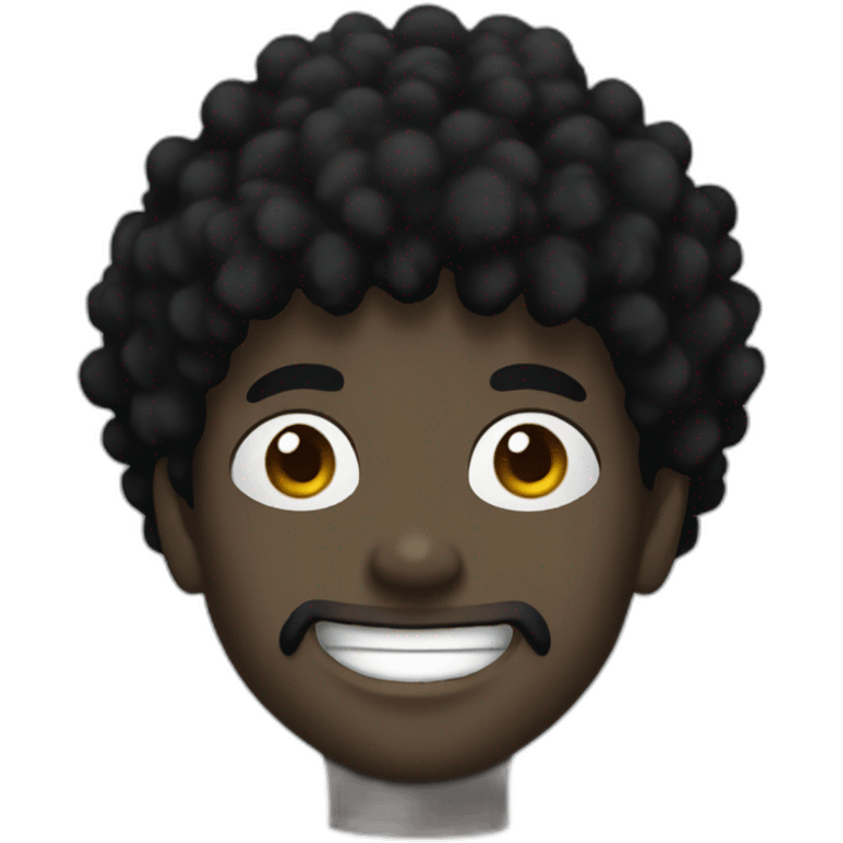 black luffy with black afro emoji