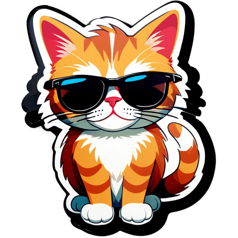 Cat with sunglasses emoji