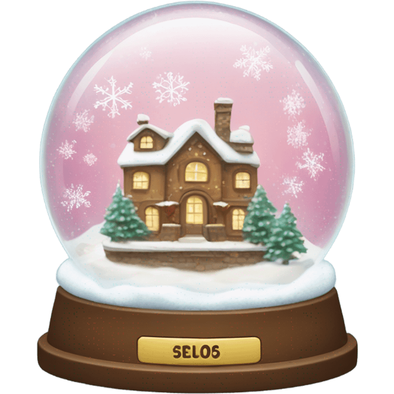 Heart snow globe emoji