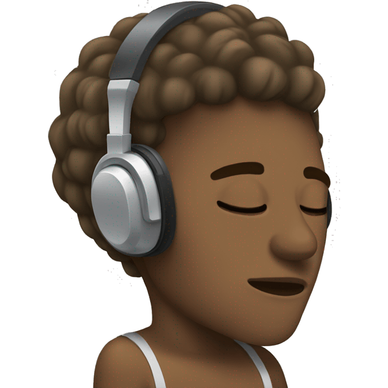 Sleeping with headphones  emoji