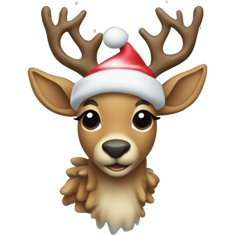 A rain deer Christmas emoji