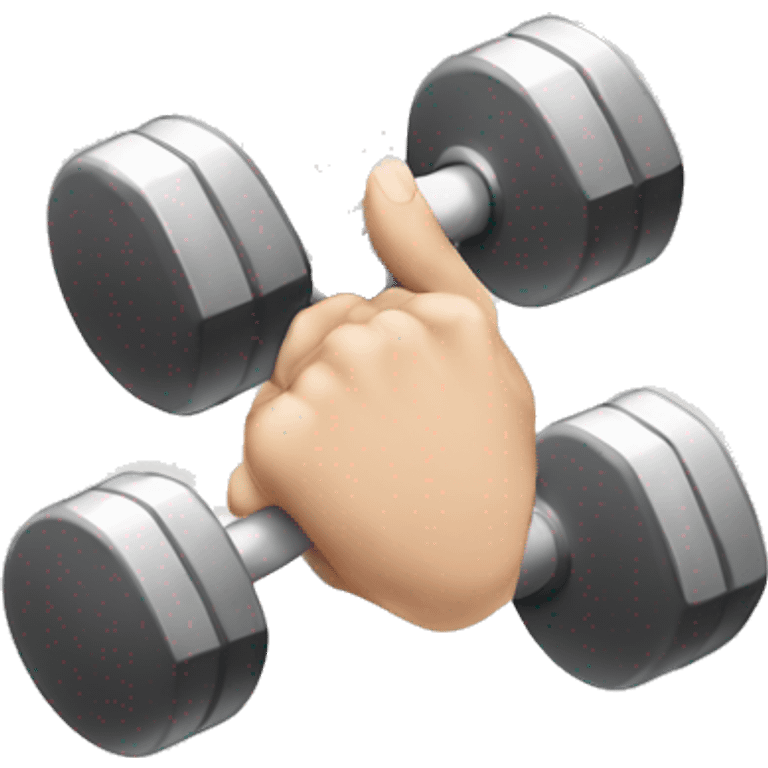 one white arm with dumbbells emoji