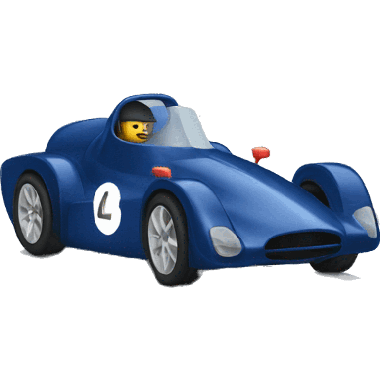 A navy blue racing car emoji