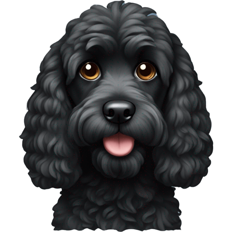 Black cockapoo emoji