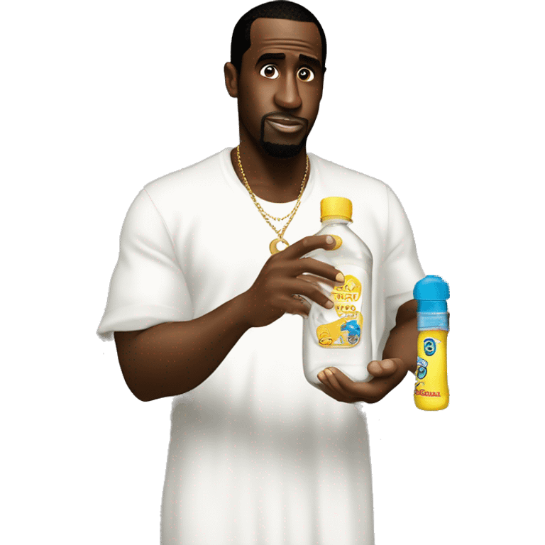 P diddy holding baby oil emoji