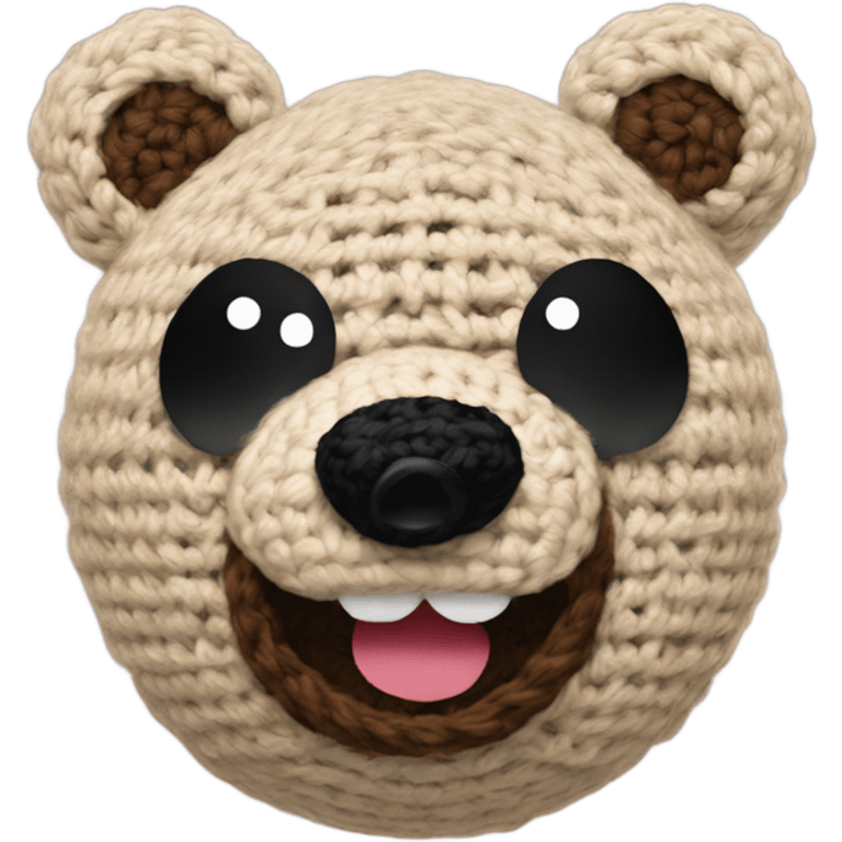 Crochet bear emoji