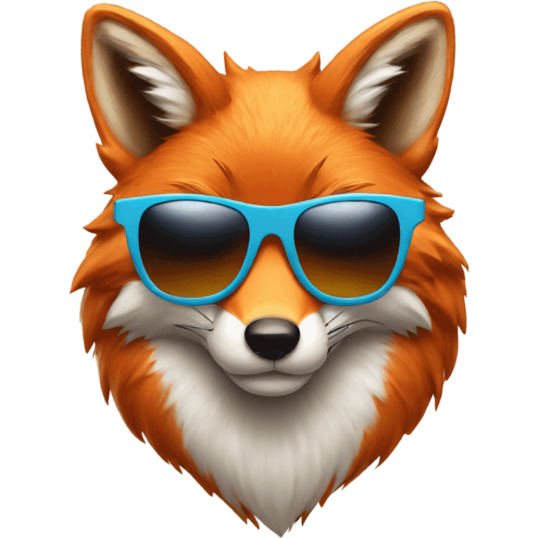 Fox with sunglasses  emoji