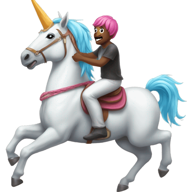 Popsicle riding unicorn emoji