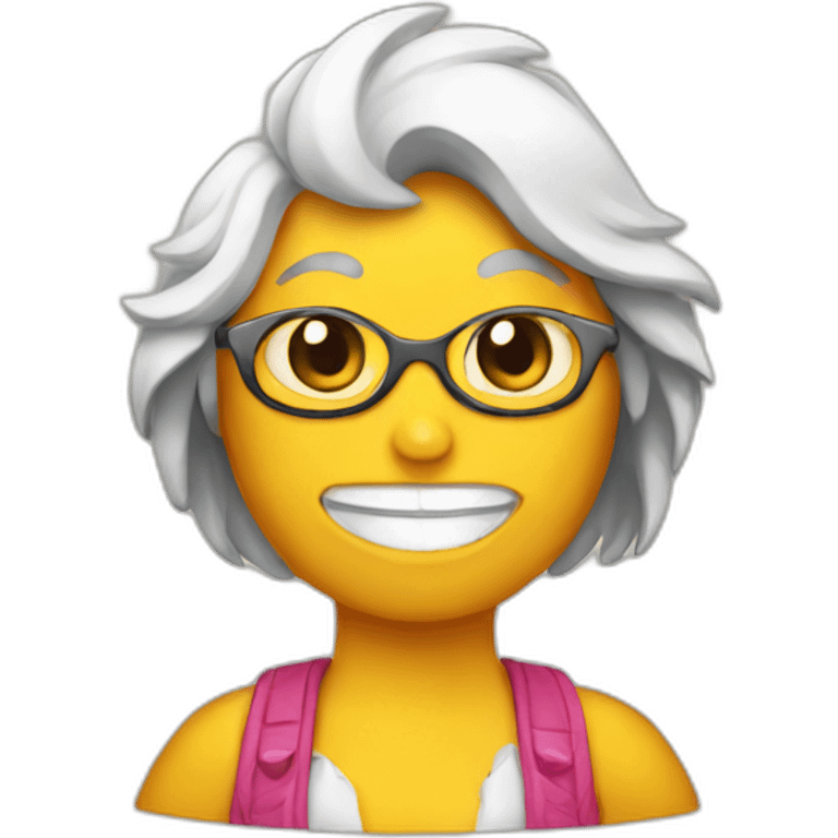 Chicken-lady emoji