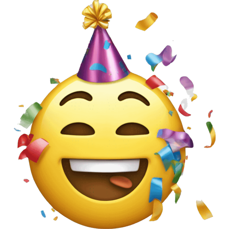 A cheerful, celebratory emoji to represent success and achievements within the community.
Features: A smiling face with confetti or party hat, possibly with raised hands or a thumbs-up gesture.
Emotion: Happiness, excitement, celebration. emoji