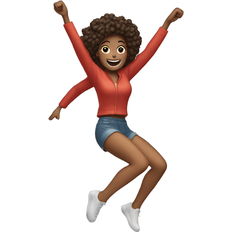 model woman jumping emoji