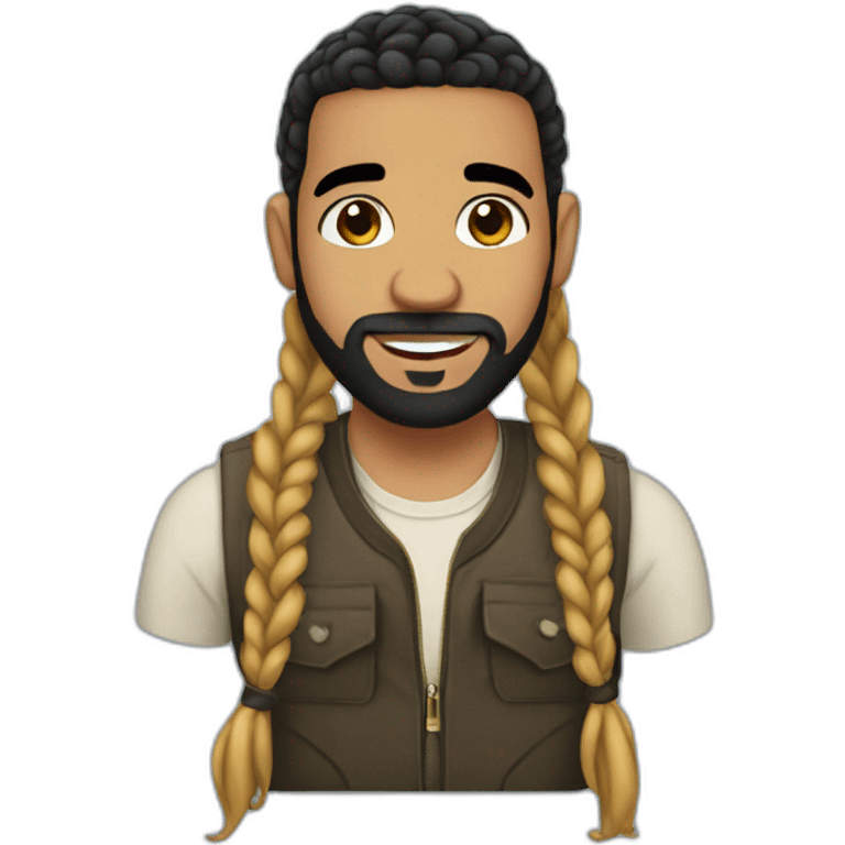 drake with braids emoji