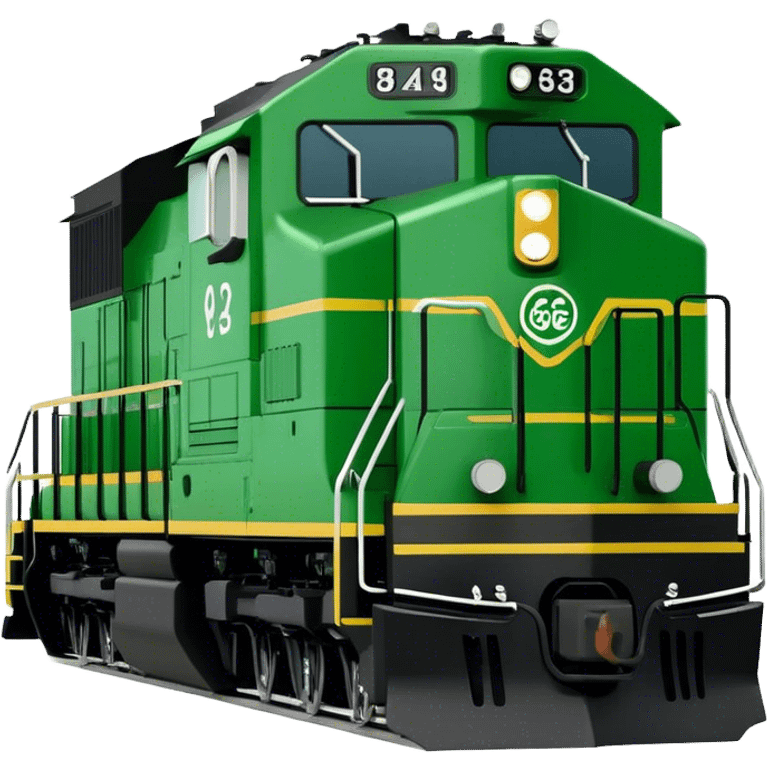 Locomotive (Freight) - GE ES44AC (Model Year: 2021) (Iconic colour: Green and black) emoji