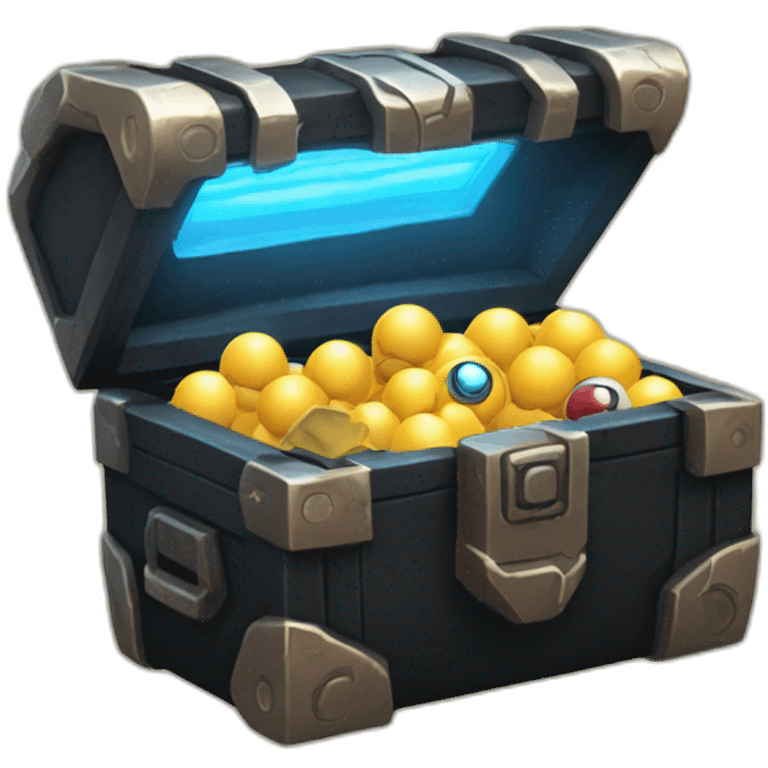 Pokemon Game LootCase Black Color Rich Treasure Legendary Epic Pokeballs and Pokemons Inside emoji