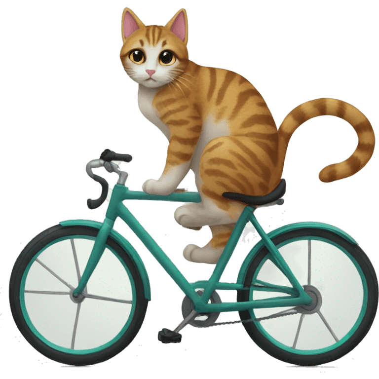 cat bicyle emoji