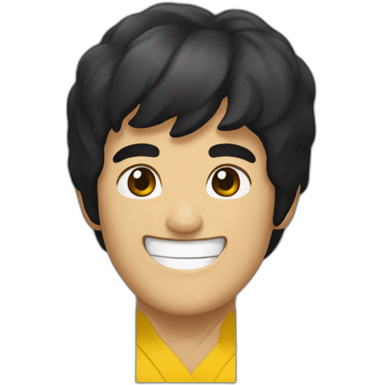 Bruce Lee smiling emoji