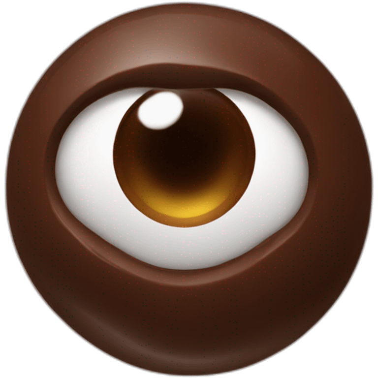 Chocolate with eyes  emoji