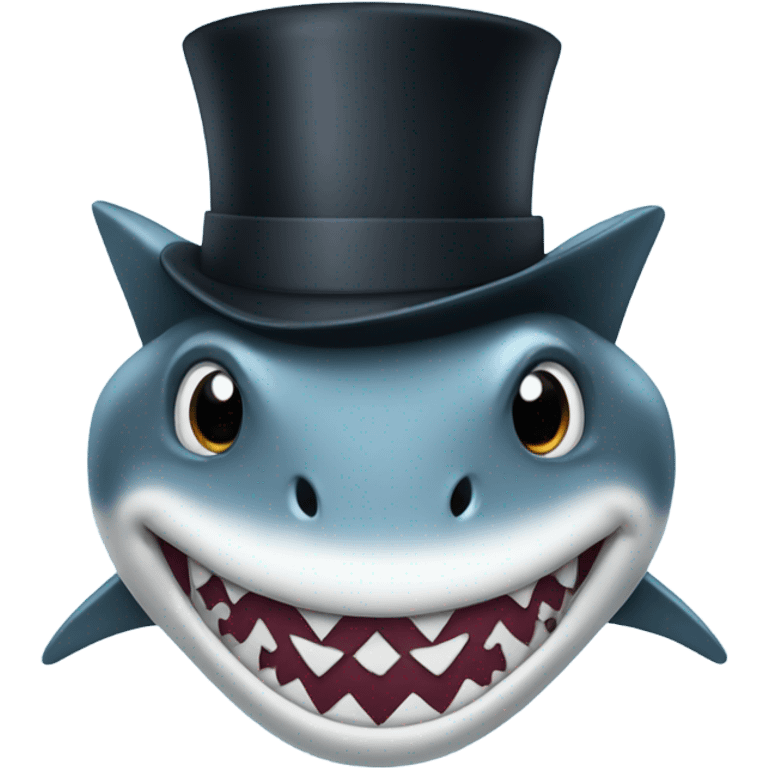 shark with tophat emoji