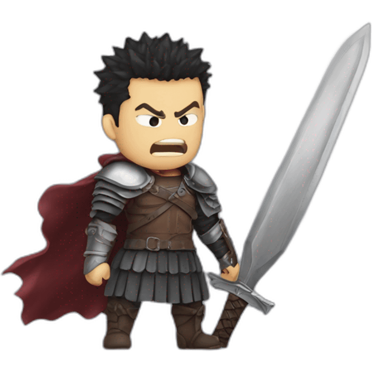 angry berserk guts carrying a huge sword on his shoulder emoji