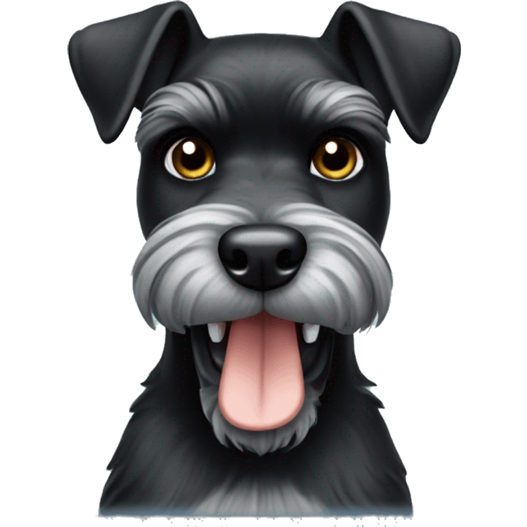 Black mini schnauzer thumbs up emoji