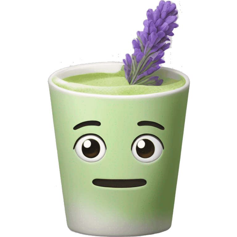 Lavender matcha emoji