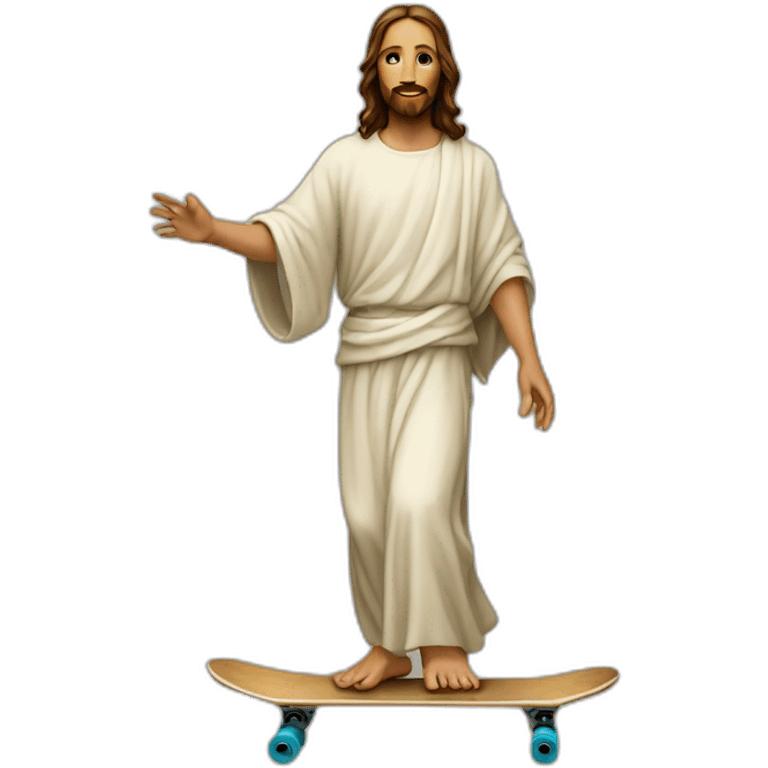 Jesus, skateboard emoji