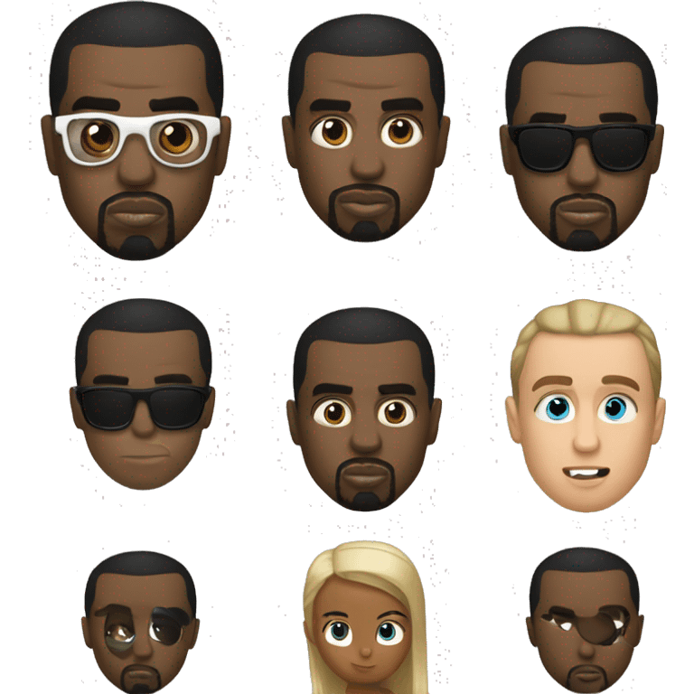 Kanye west with p diddy emoji