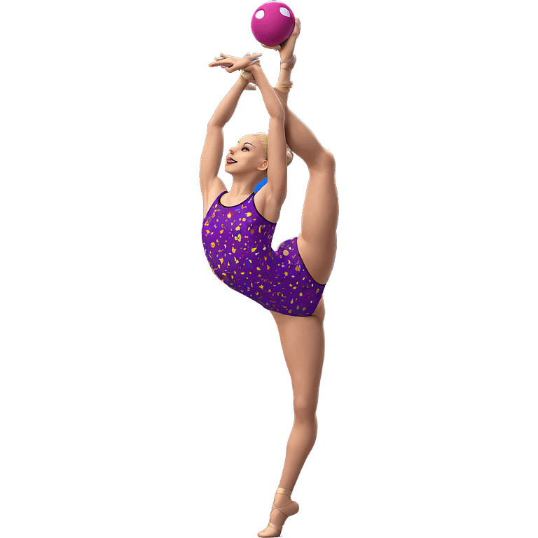 flexible dance pose in leotard emoji