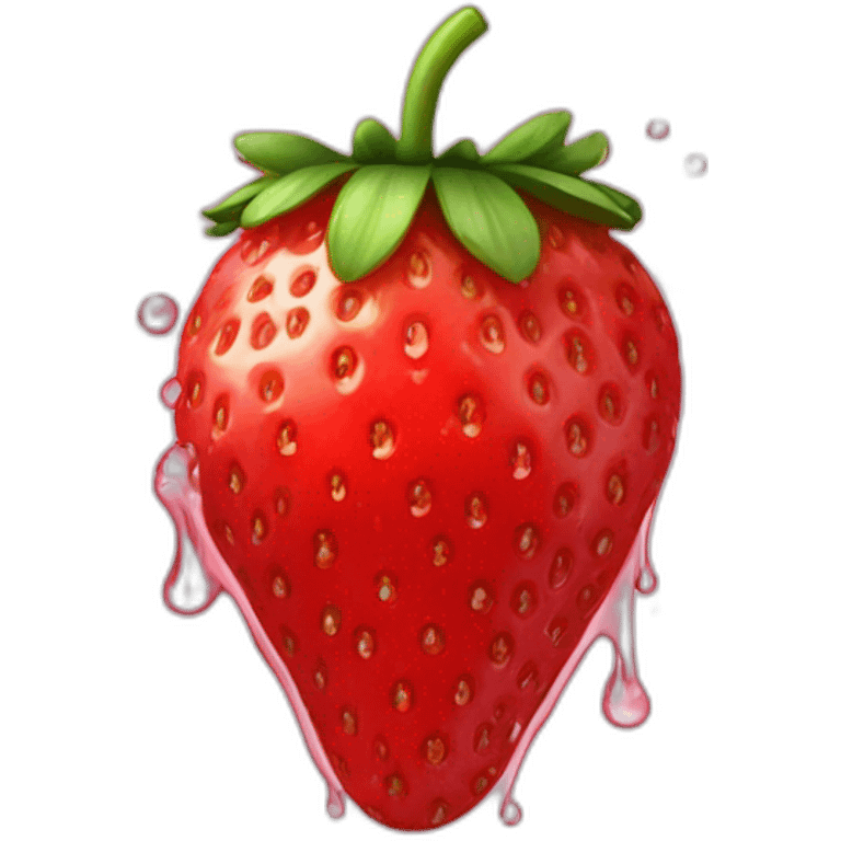 a wet strawberry emoji