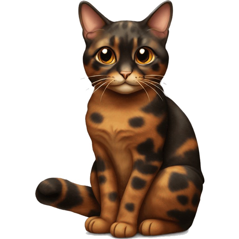 Tortoiseshell cat sitting  emoji