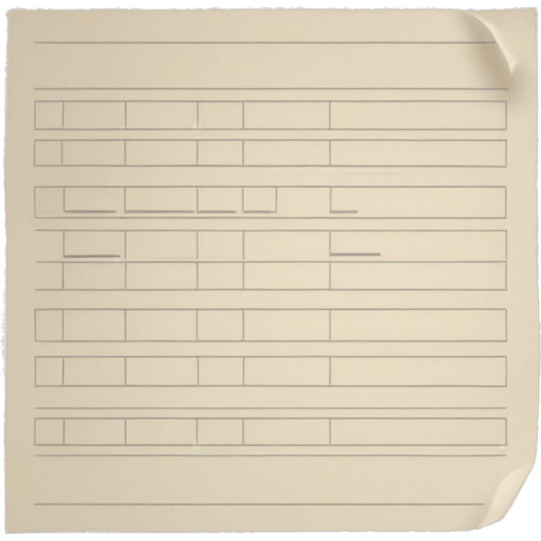 a sheet of paper with horizontal lines and checkboxes, symbolizing a filled-out form. emoji