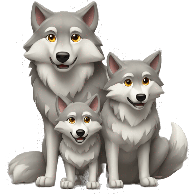 wolf family emoji