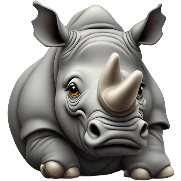 Rhino who is sick emoji