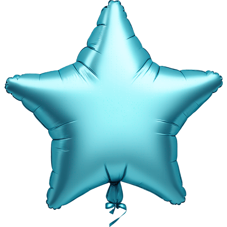 Pastel Blue foil star balloon emoji