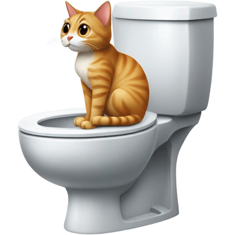 Cat on a toilet emoji