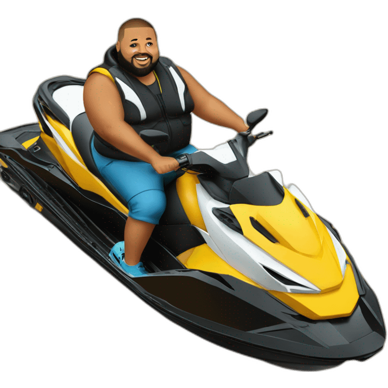 fat dj khaled on jetski emoji