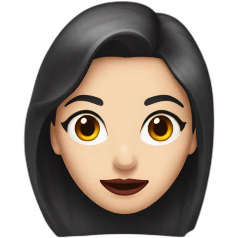 femme brune déguisée en dracula emoji