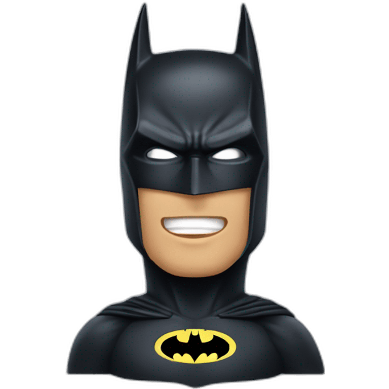 Batman avec la bouche grande ouverte et des étoiles dans les yeux emoji