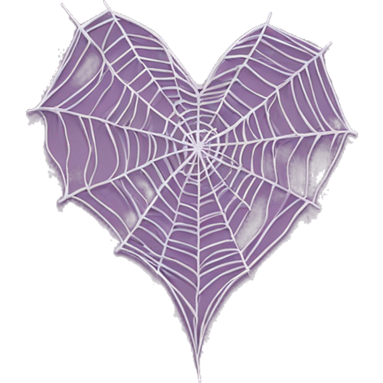 Heart made from spiders web emoji