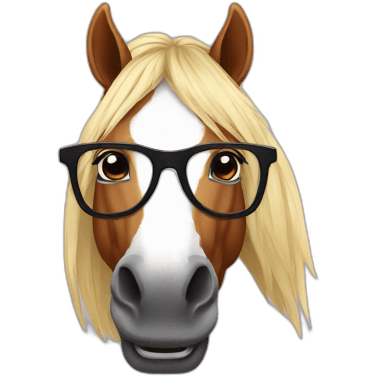 horse with glasses emoji