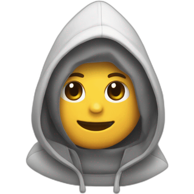 Chat avec une capuche qui est écris capuchat emoji