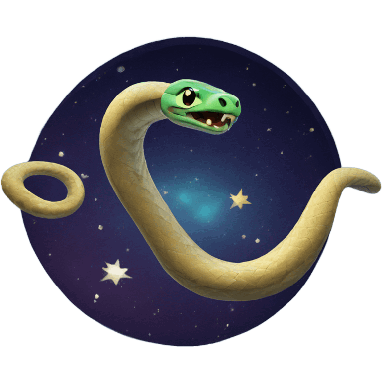 Snake in space emoji