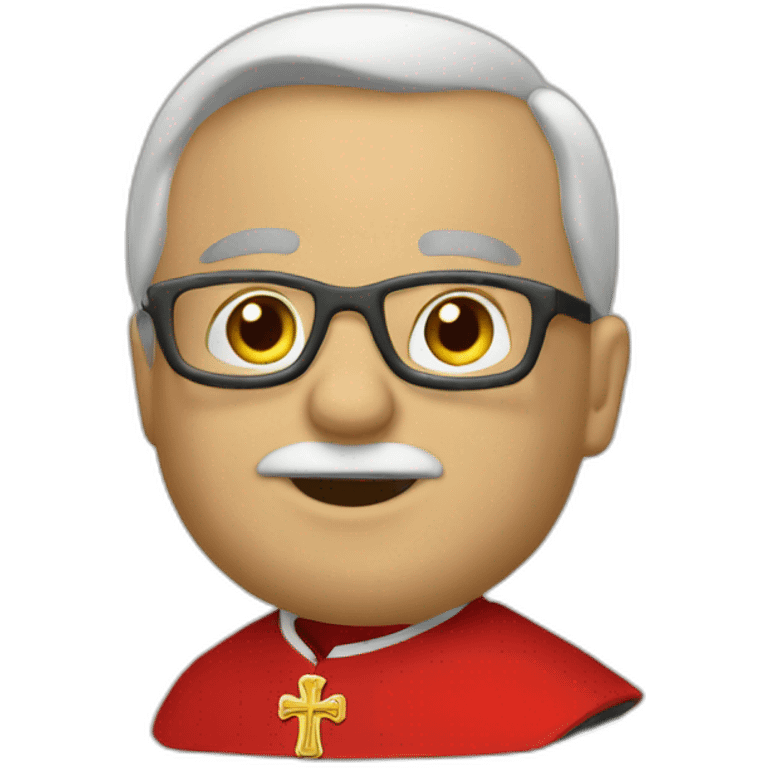 Catholic cardinal in beretta emoji