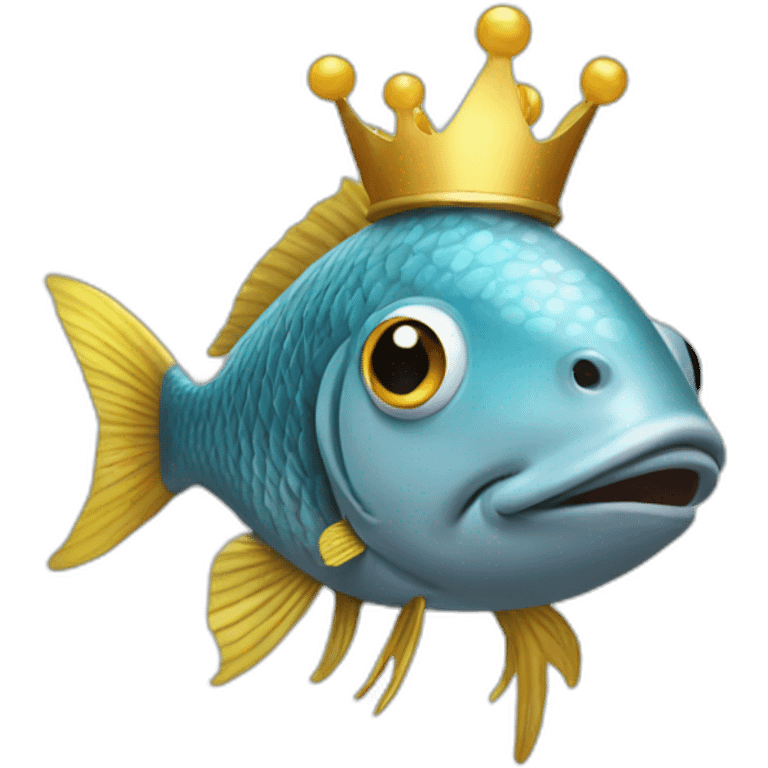 fish with horse legs in golden crown emoji