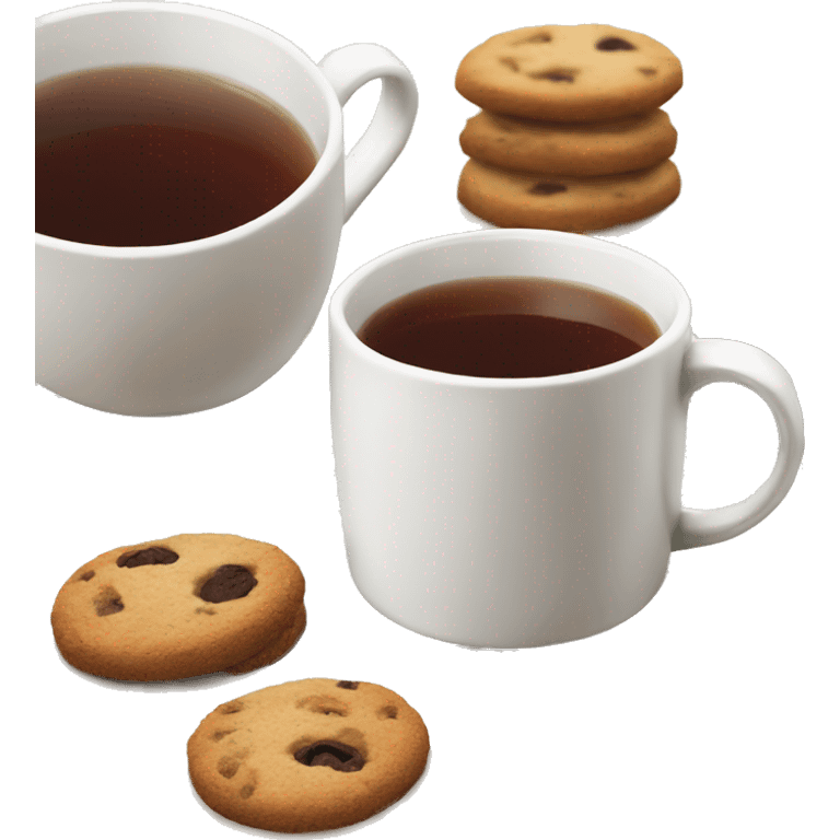 Mug Tea with cookies nearby emoji