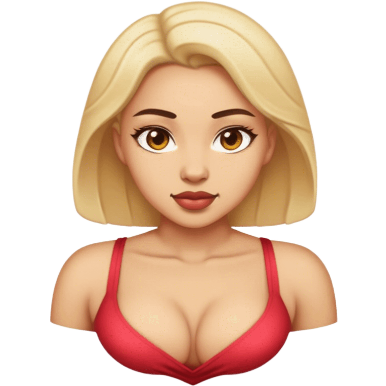 Big chested woman emoji